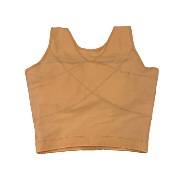 Long Post-Surgical Bra with Compression Back – Powernet | Front Closure | Removable pads