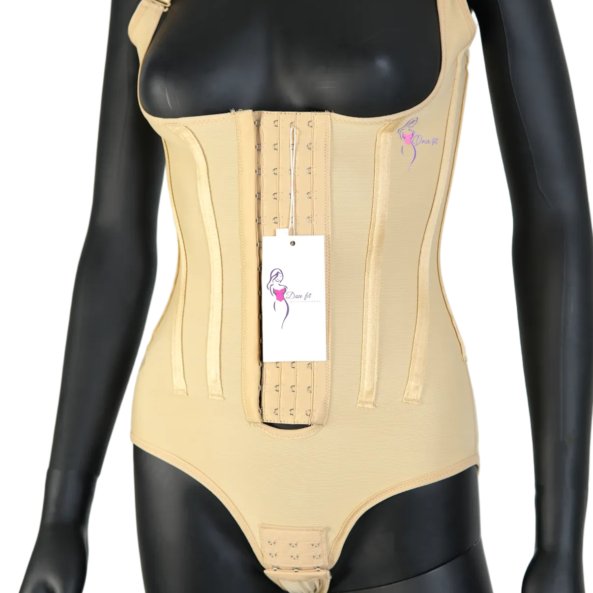Bodysuit Under Bust Steel Bones Shapewear With Hocks