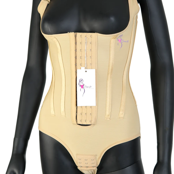 Bodysuit Under Bust Steel Bones Shapewear With Hocks