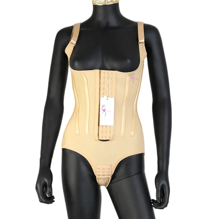 Bodysuit Under Bust Steel Bones Shapewear With Hocks