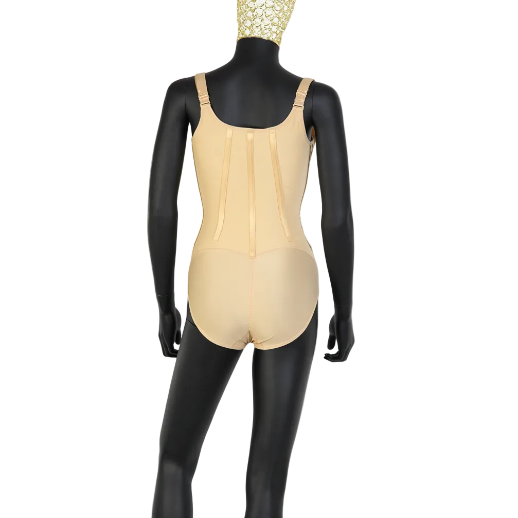 Bodysuit Under Bust Steel Bones Shapewear With Hocks